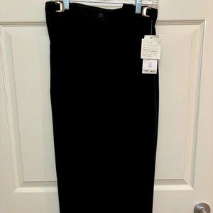 Vintage Liz Claiborne-Unique "Adjustable" waistband pant, black crepe. Size: 8P